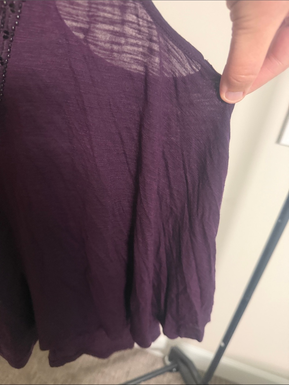 Express Purple Lace-Back Racerback Tank - Picture 3 of 6